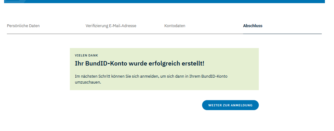 Screenshot der Bestätigungs-E-Mail